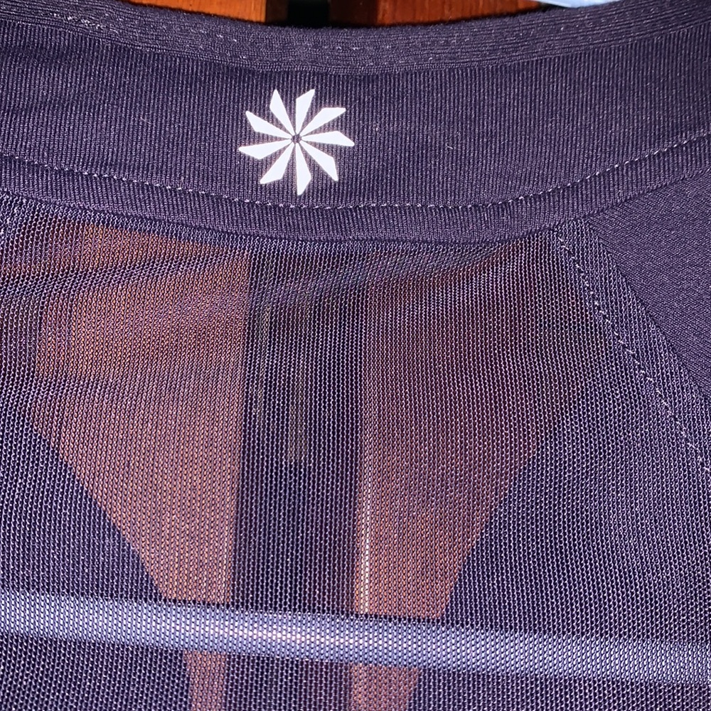 Athleta Dark Blue & Green Mesh Full Tilt Zip up Jacket Small - Picture 5 of 10
